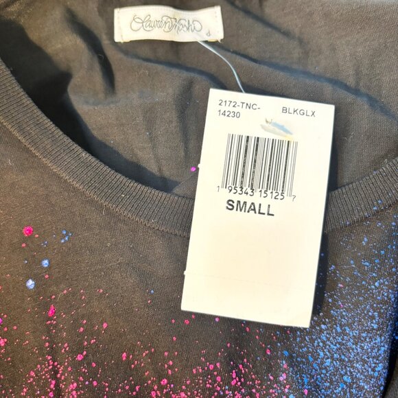 NWT LAUREN MOSHI Kinzington Galaxy Lip Tank Top Sz S Paint Splatter Sleeveless - Picture 9 of 9